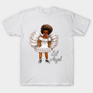 The Best angel Gift ideas 2022, lil angel.... afro baby angel  - curly Afro Hair T-Shirt